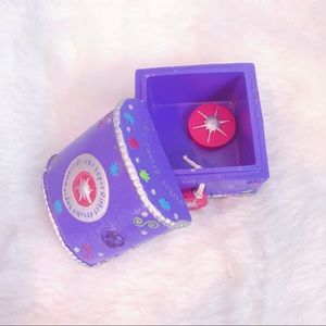 vintage 2000s violet trinket box from claire’s